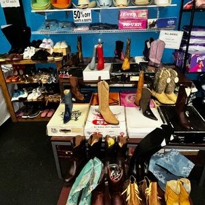 Genuine leather boots and hats for men and women